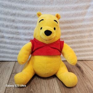 Disney Winnie the Pooh 10" Plush Stuffed Sitting Bear With Red Shirt Ages 2+